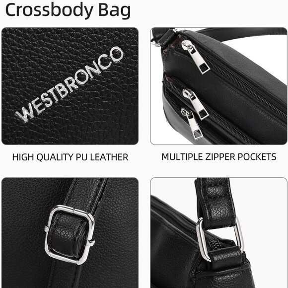 Crossbody Bags for Women, Medium Size Shoulder Handbags, Satchel Purse with Mult - Picture 4 of 9